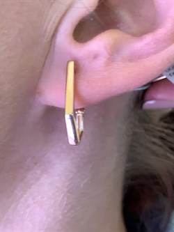 *Серьги цв Красное арт. 20004787-664 (вес 2,72 г) - фото 344794