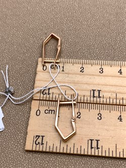 *Серьги цв Красное арт. 20004787-664 (вес 2,72 г) - фото 344795