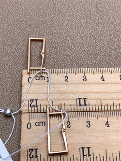 *Серьги цв Красное арт. 2004789-156 (вес 3,02 г) - фото 344801