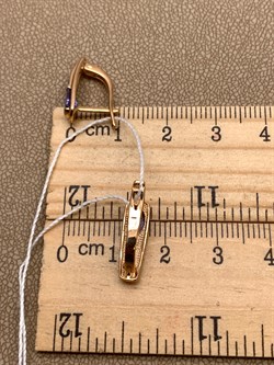 *Серьги Танзанит цв Красное арт. 2990815-836 вес 2,58 г - фото 344834