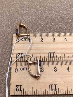 *Серьги Танзанит цв Красное арт. 2990815-836 вес 2,58 г - фото 344835