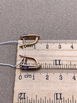 *Серьги Танзанит цв Красное арт. 2990815-836 вес 2,58 г - фото 344836