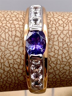 *Кольцо р.17 Танзанит цв Красное арт. 1990815-841 вес 1,81 г - фото 344840