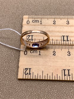 *Кольцо р.17 Танзанит цв Красное арт. 1990815-841 вес 1,81 г - фото 344845