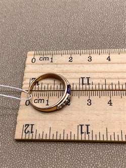 *Кольцо р.18,0 Танзанит цв Красное арт. 1990815-840 вес 1,86 г - фото 344863