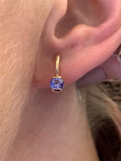 *Серьги Танзанит цв Красное арт. 20340736-978 (вес 2,25 г) - фото 344899