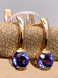 *Серьги Танзанит цв Красное арт. 20340736-978 (вес 2,25 г) - фото 344900