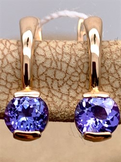 *Серьги Танзанит цв Красное арт. 20340736-978 (вес 2,25 г) - фото 344902