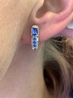 *Серьги Танзанит цв Белое арт. 2820815-521 вес 2,65 г - фото 344919 *Серьги Танзанит цв Белое арт. 2820815-521 вес 2,65 г - фото 344919