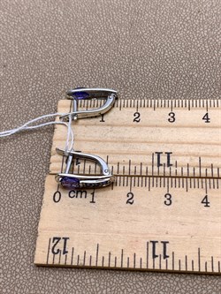 *Серьги Танзанит цв Белое арт. 2820815-521 вес 2,65 г - фото 344921 *Серьги Танзанит цв Белое арт. 2820815-521 вес 2,65 г - фото 344921