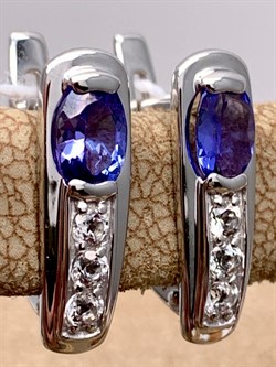 *Серьги Танзанит цв Белое арт. 2990815-824 вес 2,58 г - фото 344923 *Серьги Танзанит цв Белое арт. 2990815-824 вес 2,58 г - фото 344923