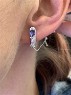 *Серьги Танзанит цв Белое арт. 2990815-824 вес 2,58 г - фото 344926 *Серьги Танзанит цв Белое арт. 2990815-824 вес 2,58 г - фото 344926