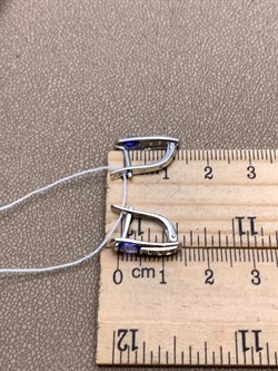 *Серьги Танзанит цв Белое арт. 2990815-824 вес 2,58 г - фото 344928 *Серьги Танзанит цв Белое арт. 2990815-824 вес 2,58 г - фото 344928