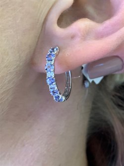 *Серьги Конго Танзанит цв Белое арт. 2-11-0062-216-107 (вес около 3.78 г) - фото 344982