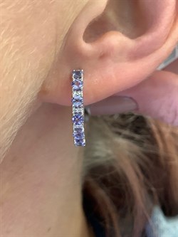 *Серьги Конго Танзанит цв Белое арт. 2-11-0062-216-107 (вес около 3.78 г) - фото 344983