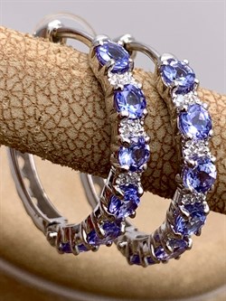 *Серьги Конго Танзанит цв Белое арт. 2-11-0062-216-107 (вес около 3.78 г) - фото 344984