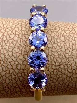 *Кольцо р.18,5 Танзанит цв Лимонное арт. 1-11-0059-306-873 (вес около 2.39 г) - фото 345011