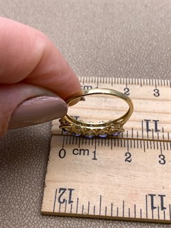 *Кольцо р.18,5 Танзанит цв Лимонное арт. 1-11-0059-306-873 (вес около 2.39 г) - фото 345016