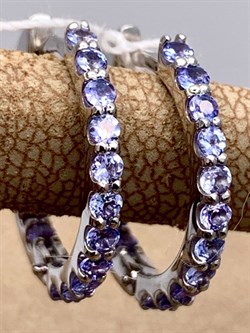 *Серьги Конго Танзанит цв Белое арт. 2640961315-152 вес 4,23 г - фото 345073 *Серьги Конго Танзанит цв Белое арт. 2640961315-152 вес 4,23 г - фото 345073