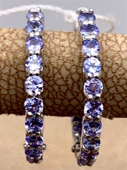 *Серьги Конго Танзанит цв Белое арт. 2640961315-152 вес 4,23 г - фото 345074 *Серьги Конго Танзанит цв Белое арт. 2640961315-152 вес 4,23 г - фото 345074