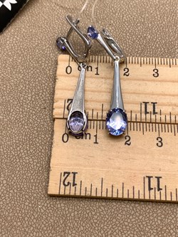 *Серьги Танзанит цв Белое арт 2-106-732-31-637 (вес 4,71 г) - фото 345181