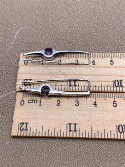 *Серьги Петли Танзанит цв Белое арт. 2-208289-00-31-895 (вес 3 г) - фото 345198