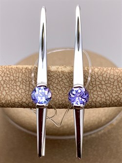 *Серьги Петли Танзанит цв Белое арт. 2-208289-00-31-895 (вес 3 г) - фото 345207