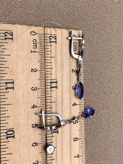 *Серьги Танзанит цв Белое арт 2-208426-00-31-411 (вес 3,1 г) - фото 345262