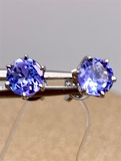 *Пусеты Танзанит цв Белое арт. 2-102-019-31-732 (вес 1,48 г) - фото 345268 *Пусеты Танзанит цв Белое арт. 2-102-019-31-732 (вес 1,48 г) - фото 345268