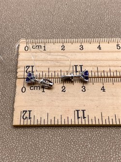 *Пусеты Танзанит цв Белое арт. 2-102-019-31-732 (вес 1,48 г) - фото 345270 *Пусеты Танзанит цв Белое арт. 2-102-019-31-732 (вес 1,48 г) - фото 345270