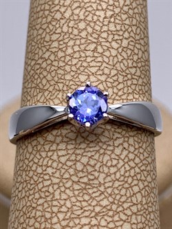 *Кольцо р.18,5 Танзанит цв Белое арт 1-107-254-31-459 (вес 1,94 г) - фото 345286