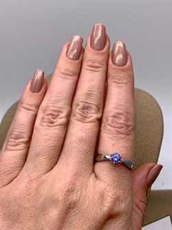 *Кольцо р.18,5 Танзанит цв Белое арт 1-107-254-31-459 (вес 1,94 г) - фото 345287