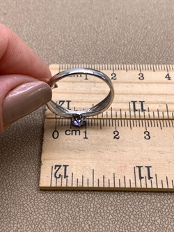 *Кольцо р.19 Танзанит цв Белое арт 1-107-254-31-276 (вес 2,14 г) - фото 345298