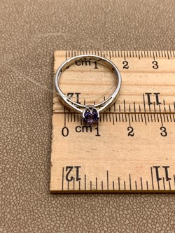 *Кольцо р.19 Танзанит цв Белое арт 1-107-254-31-276 (вес 2,14 г) - фото 345299