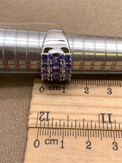 *Кольцо р.18,5 Танзанит цв Белое арт. 1-208190-00-31-053 (вес 8,11 г) - фото 345330