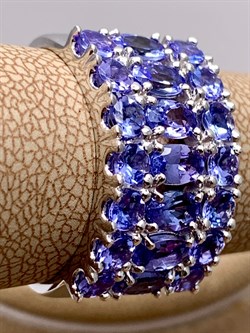 *Кольцо р.18,5 Танзанит цв Белое арт. 1-208190-00-31-053 (вес 8,11 г) - фото 345332