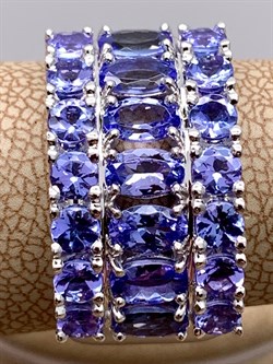 *Кольцо р.18,5 Танзанит цв Белое арт. 1-208190-00-31-053 (вес 8,11 г) - фото 345334