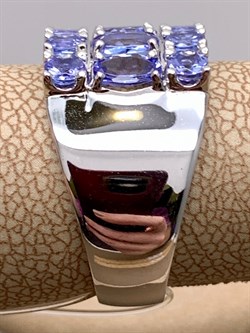 *Кольцо р.18,5 Танзанит цв Белое арт. 1-208190-00-31-053 (вес 8,11 г) - фото 345335