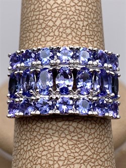 *Кольцо р.18,5 Танзанит цв Белое арт. 1-208190-00-31-053 (вес 8,11 г) - фото 345336