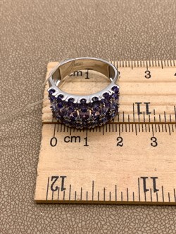 *Кольцо р.18,5 Танзанит цв Белое арт. 1-208190-00-31-053 (вес 8,11 г) - фото 345340