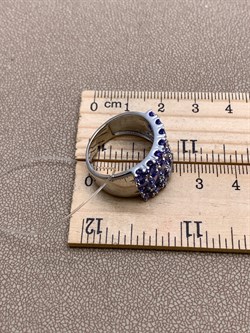 *Кольцо р.18,5 Танзанит цв Белое арт. 1-208190-00-31-053 (вес 8,11 г) - фото 345341