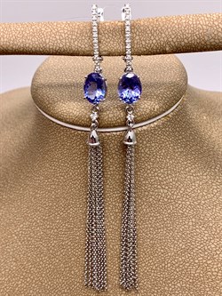 *Серьги Танзанит цв Белое арт. 2-208036-00-31-551 (вес 7,09 г) - фото 345344 *Серьги Танзанит цв Белое арт. 2-208036-00-31-551 (вес 7,09 г) - фото 345344