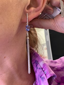 *Серьги Танзанит цв Белое арт. 2-208036-00-31-551 (вес 7,09 г) - фото 345346 *Серьги Танзанит цв Белое арт. 2-208036-00-31-551 (вес 7,09 г) - фото 345346