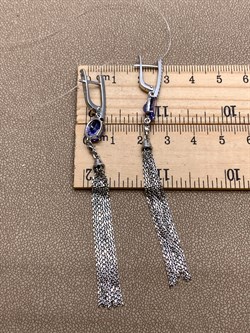 *Серьги Танзанит цв Белое арт. 2-208036-00-31-551 (вес 7,09 г) - фото 345348 *Серьги Танзанит цв Белое арт. 2-208036-00-31-551 (вес 7,09 г) - фото 345348