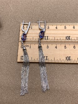 *Серьги Танзанит цв Белое арт. 2-208036-00-31-551 (вес 7,09 г) - фото 345349 *Серьги Танзанит цв Белое арт. 2-208036-00-31-551 (вес 7,09 г) - фото 345349