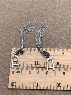 *Серьги Танзанит цв Белое арт. 2-208036-00-31-551 (вес 7,09 г) - фото 345350 *Серьги Танзанит цв Белое арт. 2-208036-00-31-551 (вес 7,09 г) - фото 345350