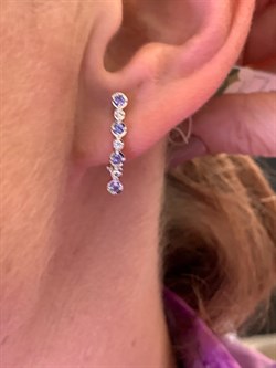 *Серьги Танзанит цв Белое арт 2-208344-00-31-997 (вес 2,23 г) - фото 345353