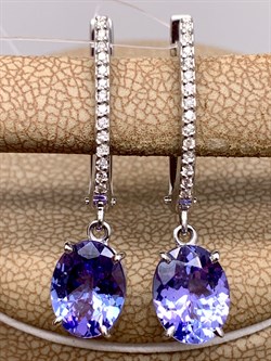 *Серьги Танзанит цв Белое арт. 2-106-712-31-615 (вес 4,48 г) - фото 345370 *Серьги Танзанит цв Белое арт. 2-106-712-31-615 (вес 4,48 г) - фото 345370