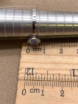 *Кольцо р.17,5 Танзанит цв Белое арт 1-107-360-31-202 (вес 1,47 г) - фото 345376