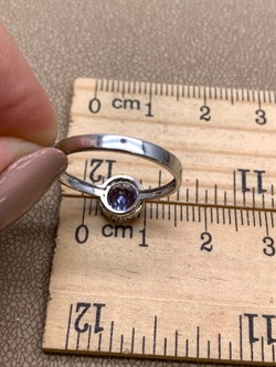 *Кольцо р.17,5 Танзанит цв Белое арт 1-107-360-31-202 (вес 1,47 г) - фото 345382
